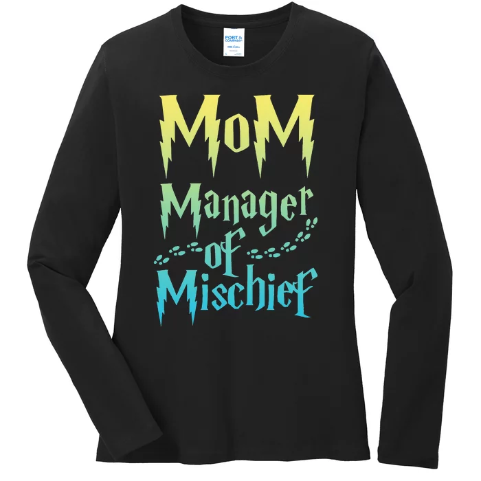 Magical Mom Manager of Mischief Ladies Long Sleeve Shirt