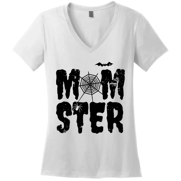 Momster Monster Mom Halloween Funny Gift For Moms Women's V-Neck T-Shirt