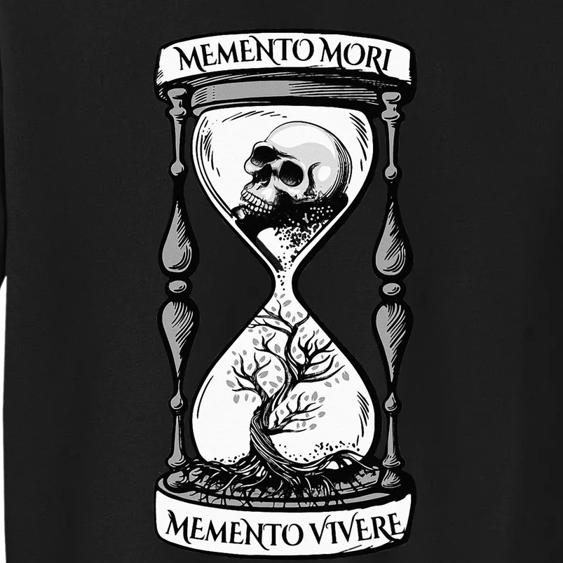 Memento Mori Memento Vivere Skull Design Stoic Memento Mori Tall Sweatshirt