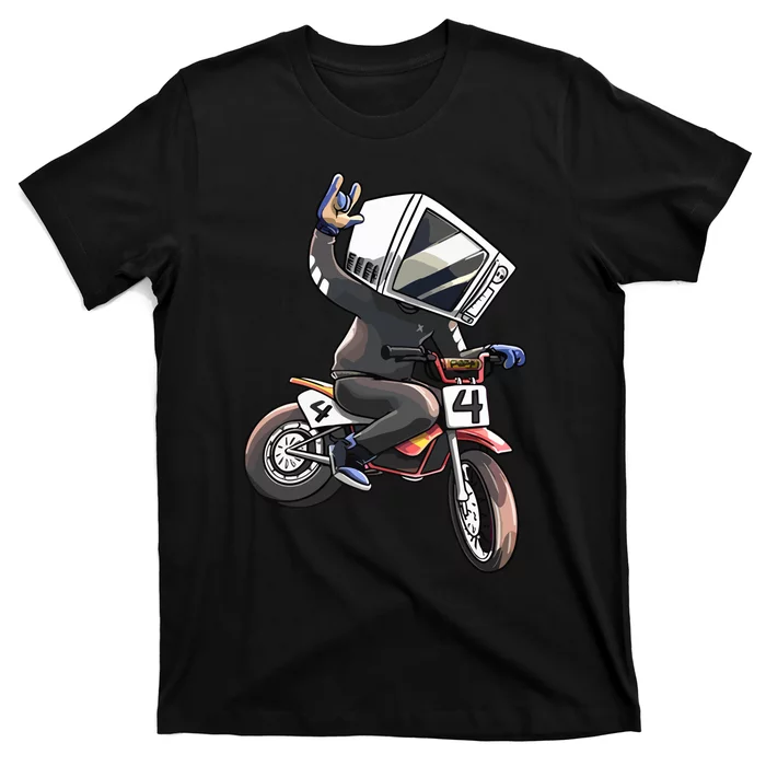 Makethehoodsmile Microwave Man Bike T-Shirt