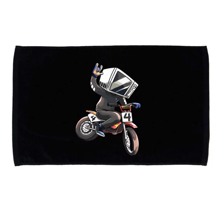 Makethehoodsmile Microwave Man Bike Microfiber Hand Towel