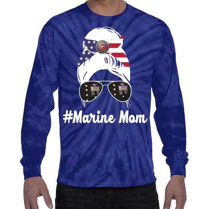 Marine Mom Tie-Dye Long Sleeve Shirt