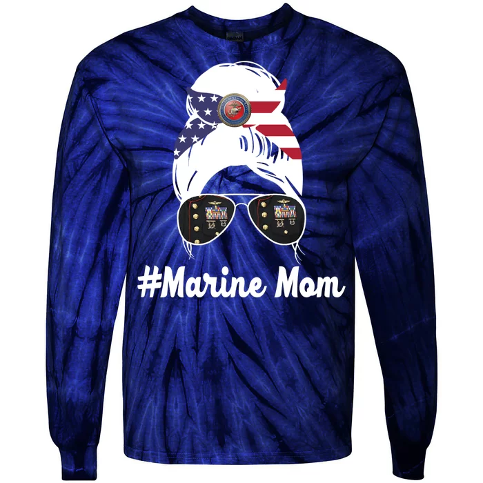 Marine Mom Tie-Dye Long Sleeve Shirt