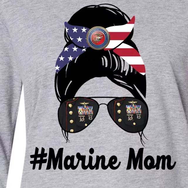 Marine Mom Womens Cotton Relaxed Long Sleeve T-Shirt