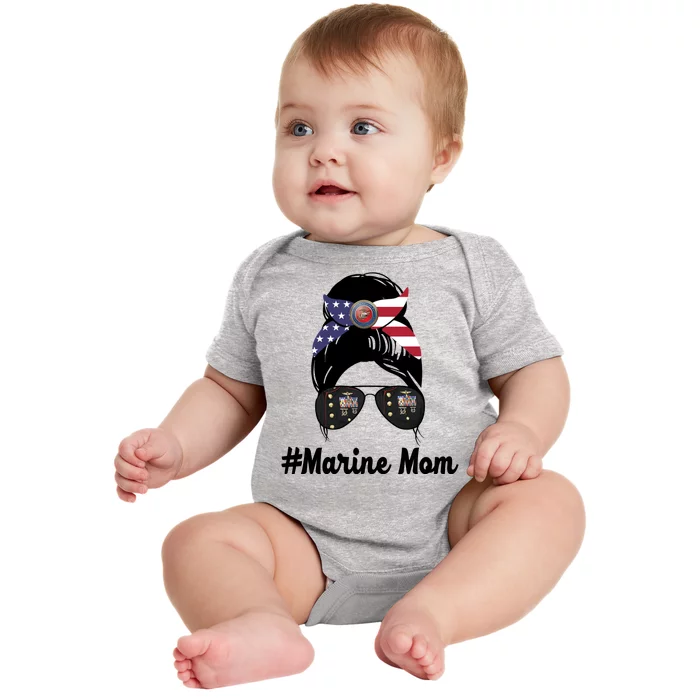 Marine Mom Baby Bodysuit