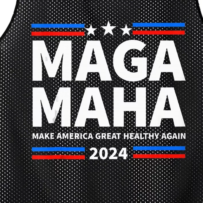 Maha Maga Make America Healthy Great Again Trump Kennedy Mesh Reversible Basketball Jersey Tank