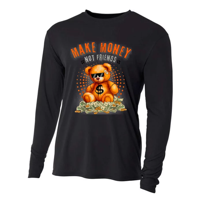 Money Maker Make Money Not Friends Bear Cooling Performance Long Sleeve Crew