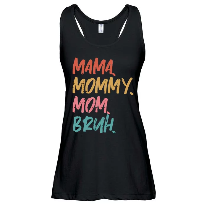 Mama Mommy Mom Bruh Funny Mothers Day Gift From Son Ladies Essential Flowy Tank