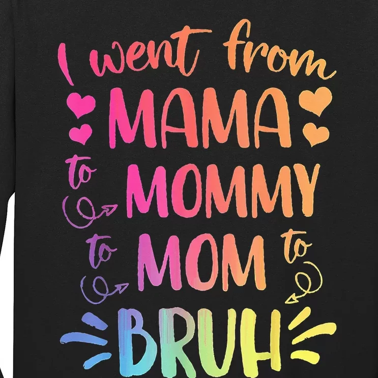 Mama Mommy Mom Bruh Mommy And Me Leopard Mother's Day Gifts Long Sleeve Shirt