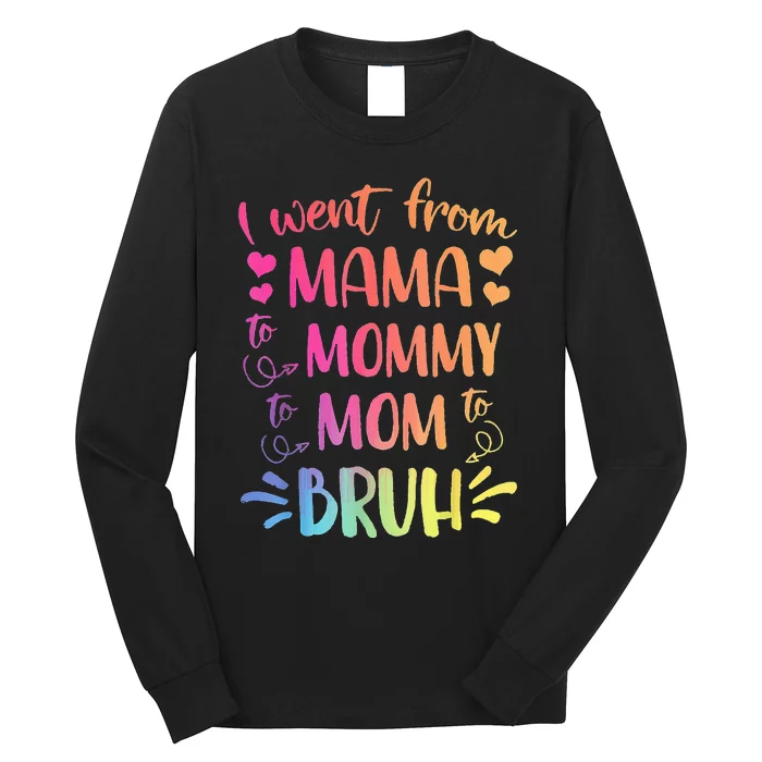 Mama Mommy Mom Bruh Mommy And Me Leopard Mother's Day Gifts Long Sleeve Shirt