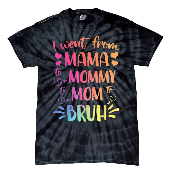 Mama Mommy Mom Bruh Mommy And Me Leopard Mother's Day Gifts Tie-Dye T-Shirt