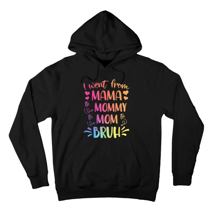 Mama Mommy Mom Bruh Mommy And Me Leopard Mother's Day Gifts Tall Hoodie