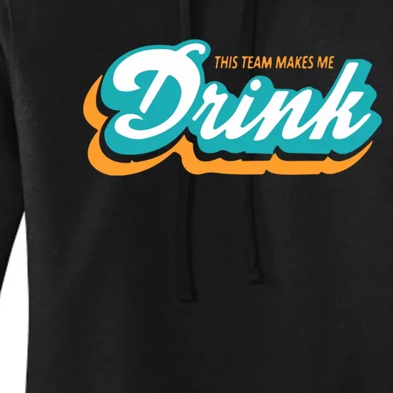 Miami Makes Me Drink Gift For Football Fan Sport Women's Pullover Hoodie