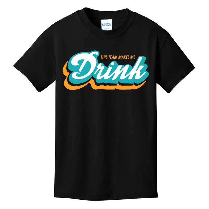 Miami Makes Me Drink Gift For Football Fan Sport Kids T-Shirt