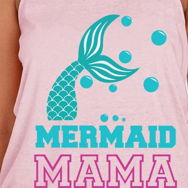 Mermom Mermaid Mom Meaningful Gift Ocean Beach Pool Party Swimming Great Gift Women's Knotted Racerback Tank