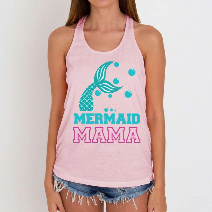 Mermom Mermaid Mom Meaningful Gift Ocean Beach Pool Party Swimming Great Gift Women's Knotted Racerback Tank