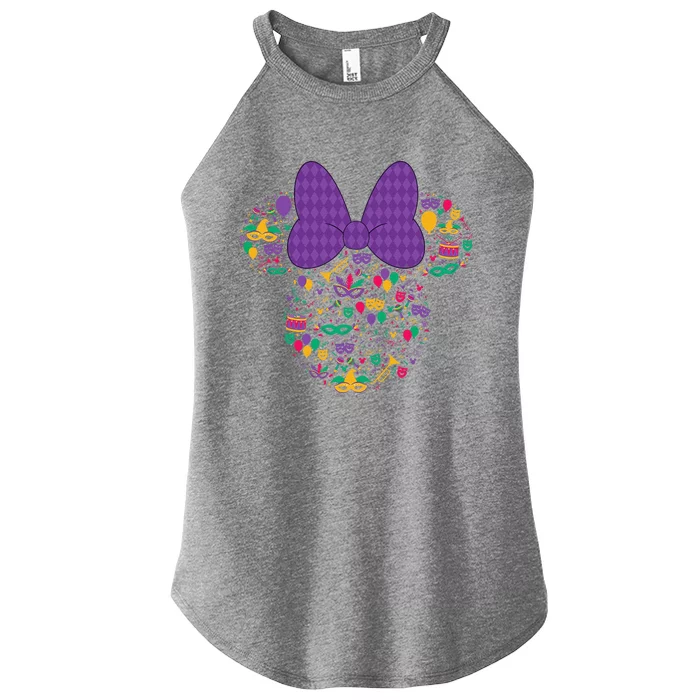 Minnie Mouse Mardi Gras Carnival Holiday Icon Women’s Perfect Tri Rocker Tank