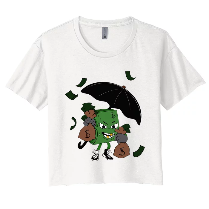 Money Man Money Bag Women's Crop Top Tee