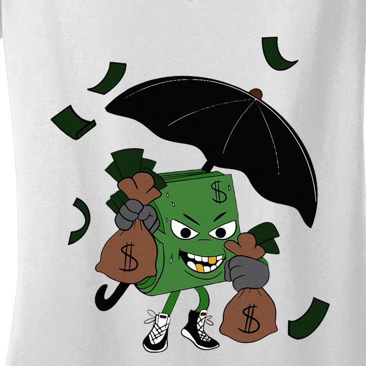 Money Man Money Bag Women's V-Neck T-Shirt