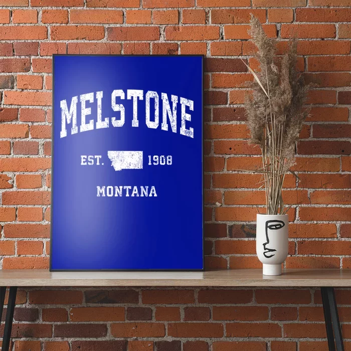 Melstone Montana Mt Vintage Athletic Sports Design Gift Poster