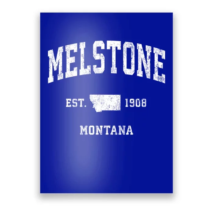 Melstone Montana Mt Vintage Athletic Sports Design Gift Poster