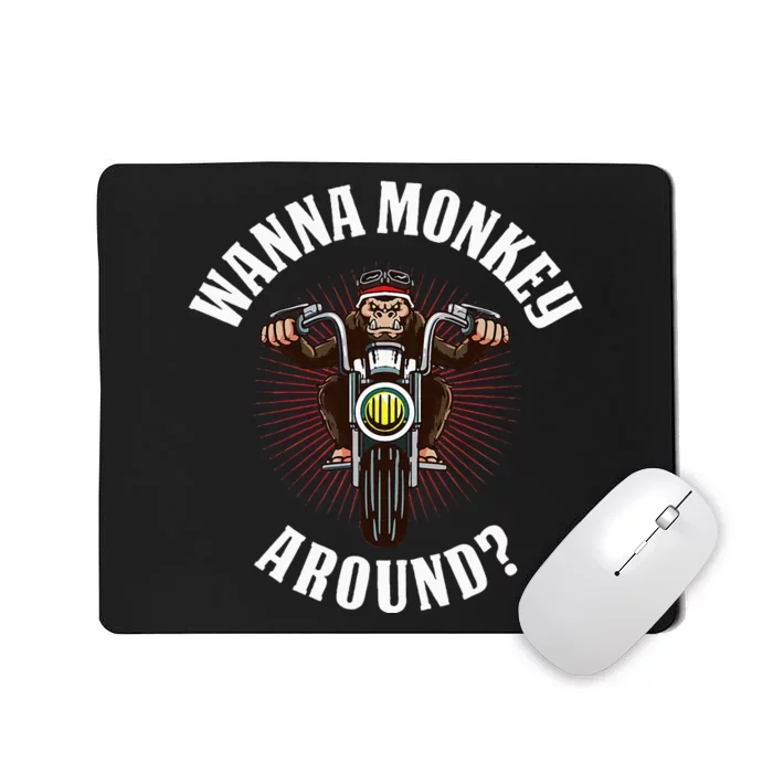 Monkey Motorcycle Mousepad