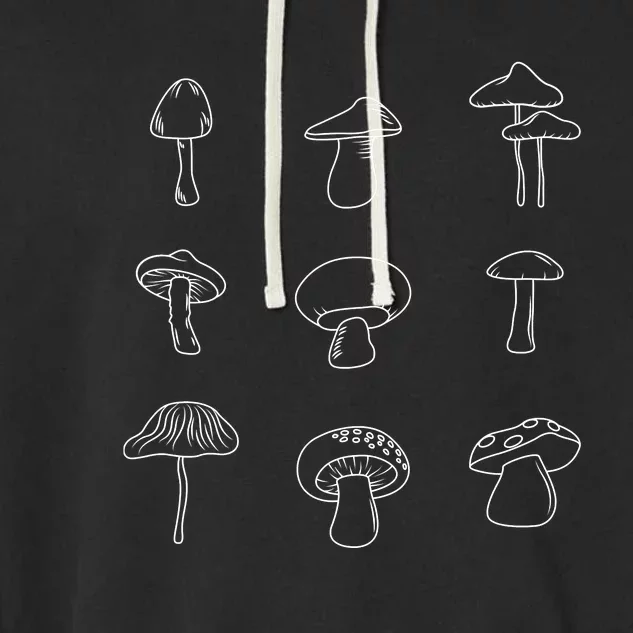 Mushroom Mycology Mushroom Whisperer Fungi Foraging Garment-Dyed Fleece Hoodie