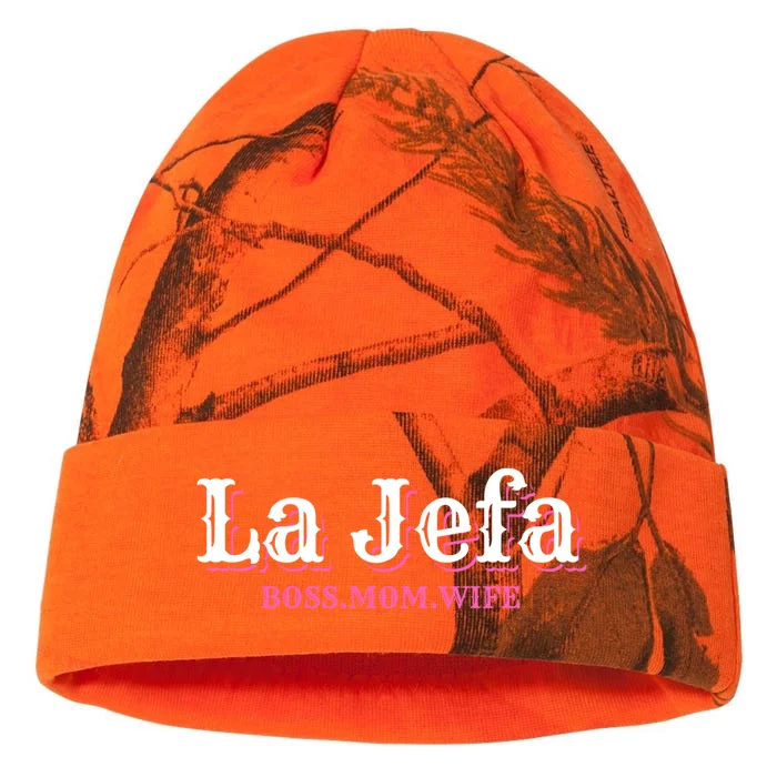 Moms Mama Mother's Day Mexican La Jefa Bossgiftmom Wife Gift Kati - 12in Camo Beanie