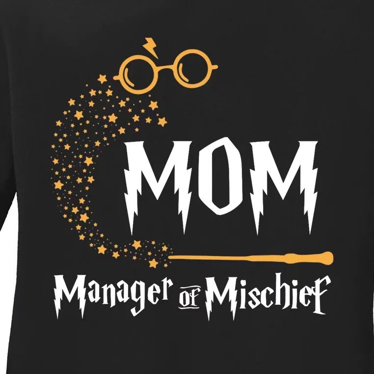 Magical Mom Manager Of Mischief Mother's Day Ladies Long Sleeve Shirt