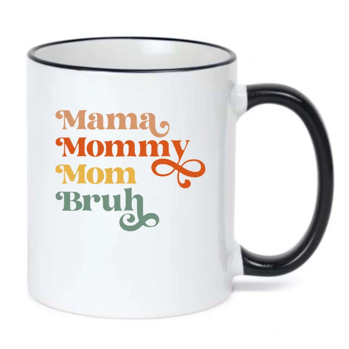 Mama Mommy Mom Bruh Retro Black Color Changing Mug