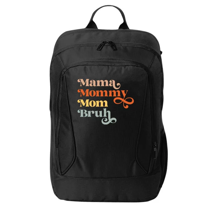 Mama Mommy Mom Bruh Retro City Backpack