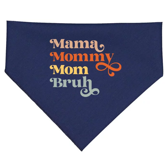 Mama Mommy Mom Bruh Retro USA-Made Doggie Bandana