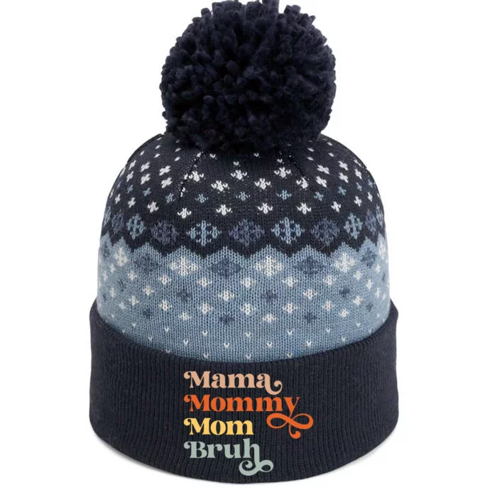 Mama Mommy Mom Bruh Retro The Baniff Cuffed Pom Beanie