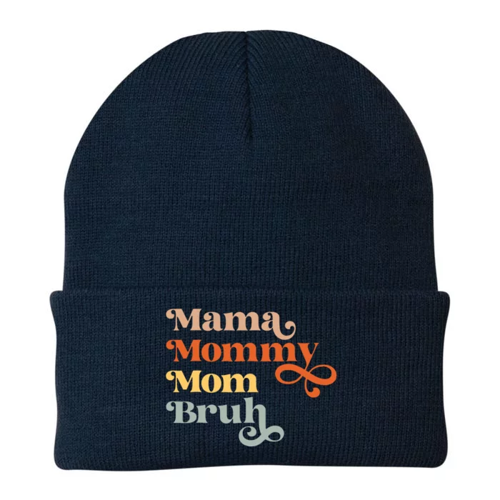 Mama Mommy Mom Bruh Retro Knit Cap Winter Beanie