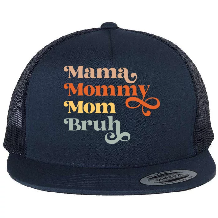 Mama Mommy Mom Bruh Retro Flat Bill Trucker Hat