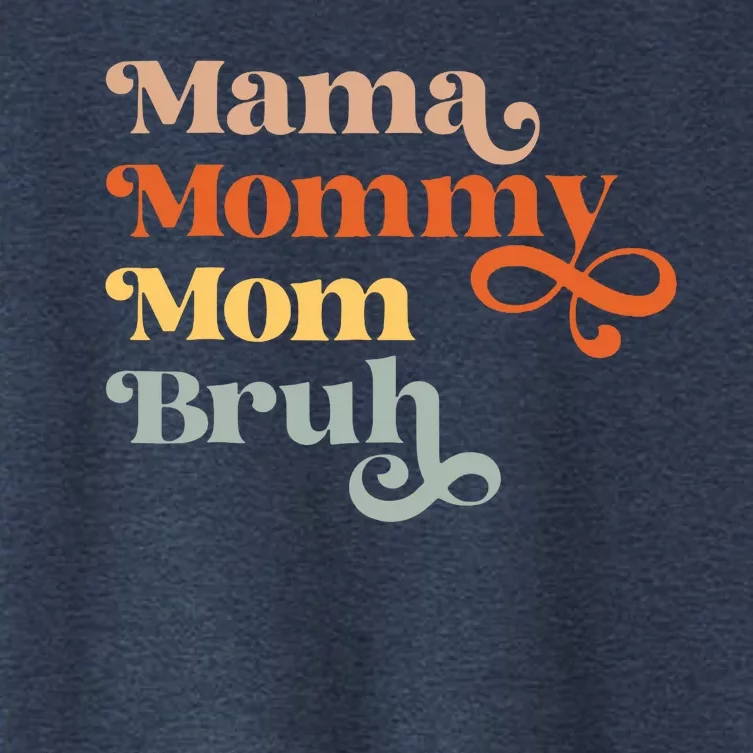 Mama Mommy Mom Bruh Retro Women's Crop Top Tee