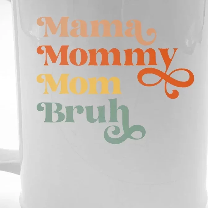 Mama Mommy Mom Bruh Retro Front & Back Beer Stein