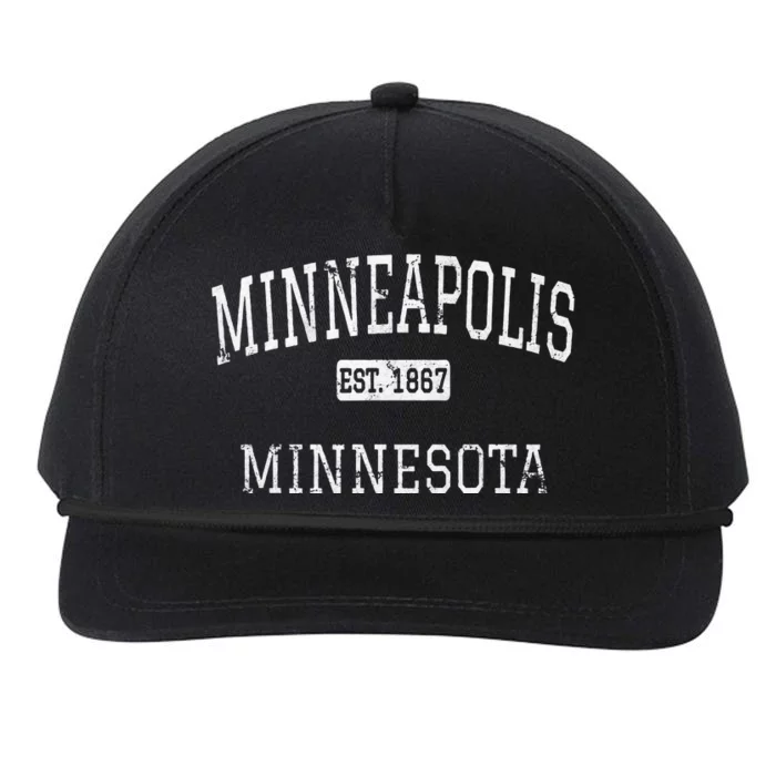 Minneapolis Minnesota Mn Vintage Snapback Five-Panel Rope Hat