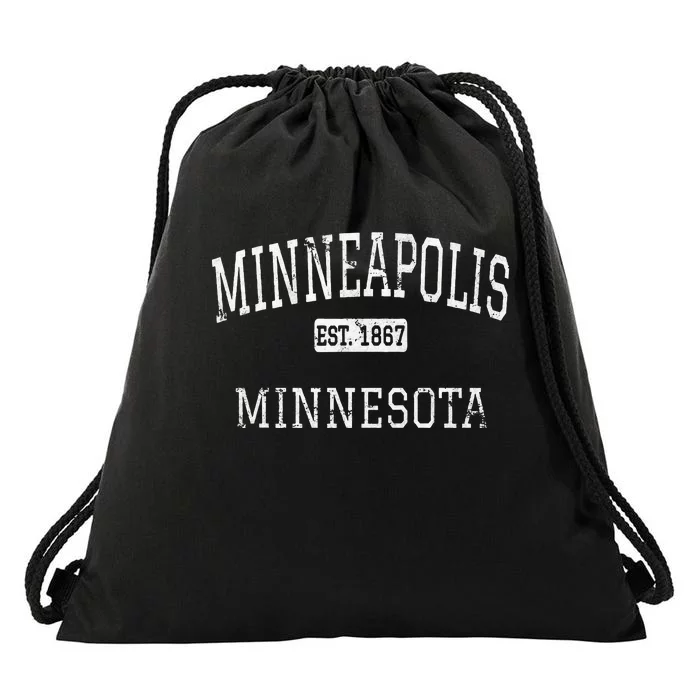 Minneapolis Minnesota Mn Vintage Drawstring Bag