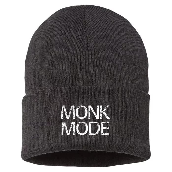 Monk Mode Meditation Yoga Novelty Sustainable Knit Beanie