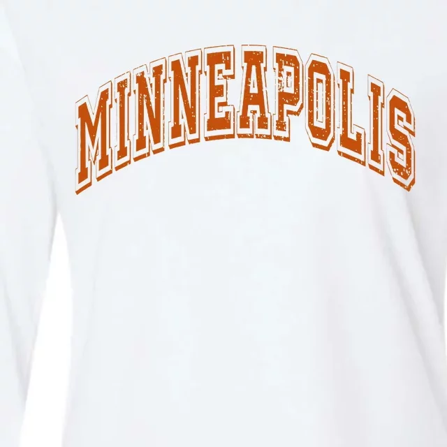 Minneapolis Minnesota Mn Varsity Style Throwback Souvenir Womens Cotton Relaxed Long Sleeve T-Shirt