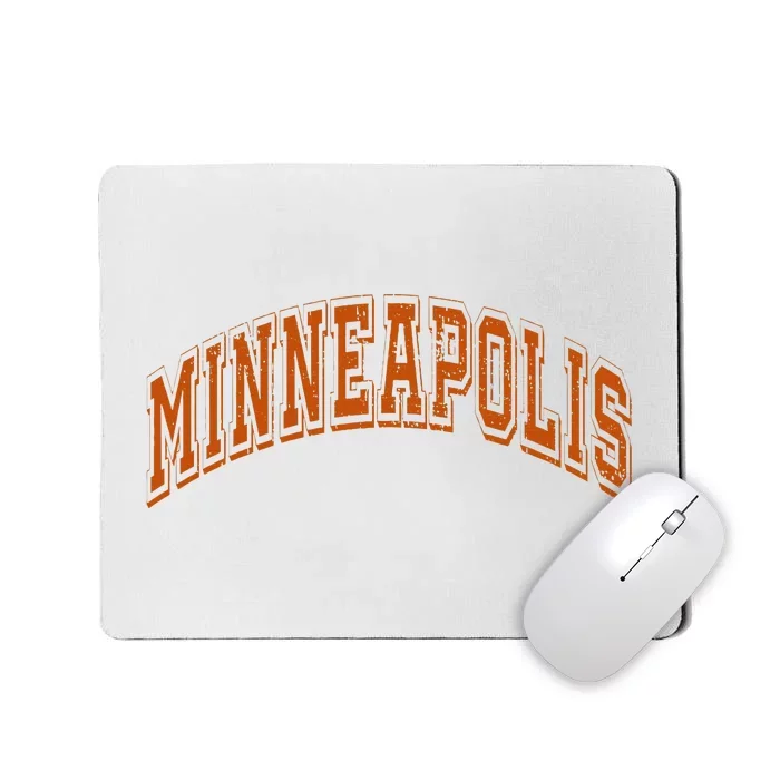 Minneapolis Minnesota Mn Varsity Style Throwback Souvenir Mousepad