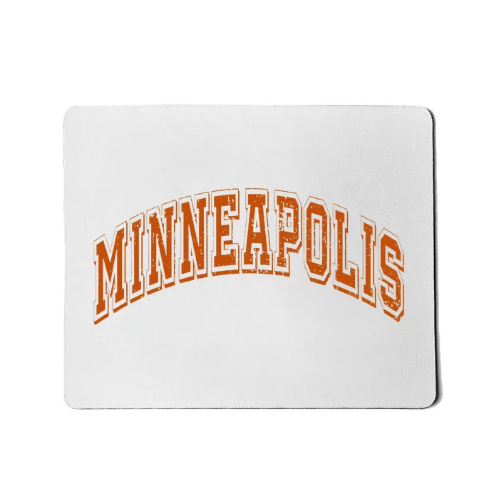 Minneapolis Minnesota Mn Varsity Style Throwback Souvenir Mousepad