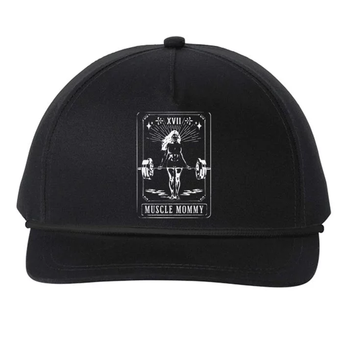 Muscle Mom Mommy Tarot Card Mama Happy MotherS Day Mom Life Snapback Five-Panel Rope Hat