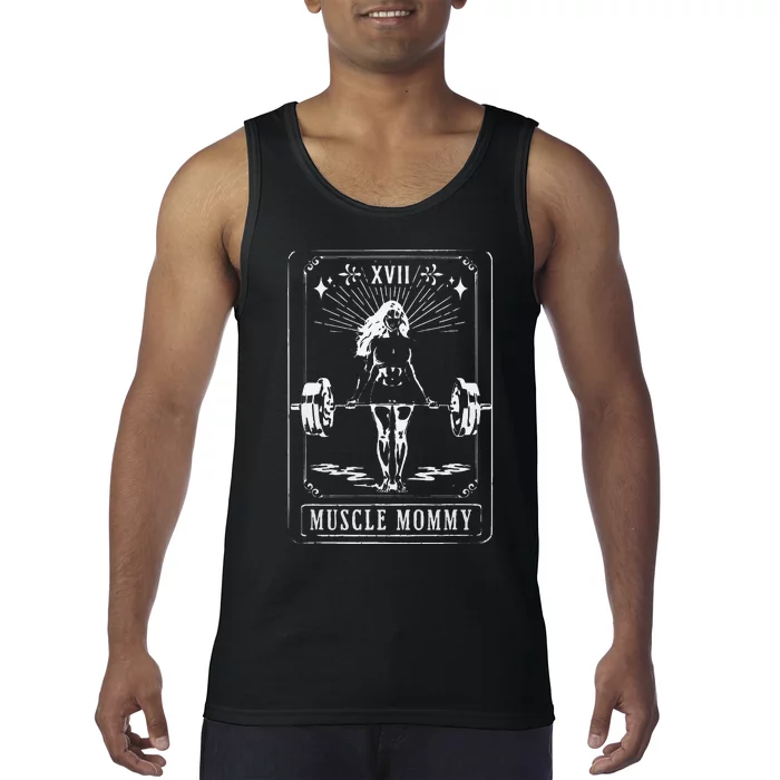 Muscle Mom Mommy Tarot Card Mama Happy MotherS Day Mom Life Tank Top