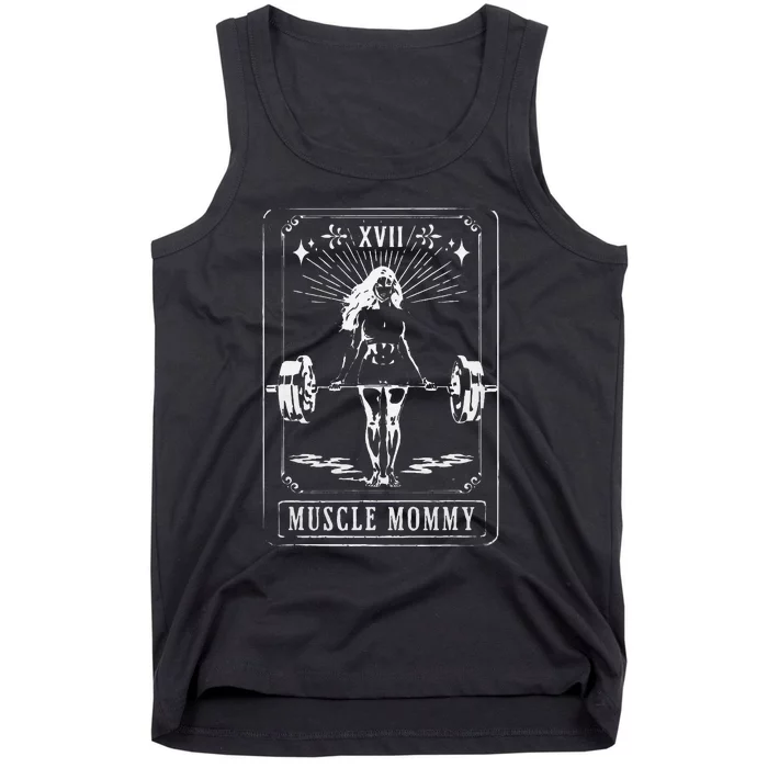 Muscle Mom Mommy Tarot Card Mama Happy MotherS Day Mom Life Tank Top