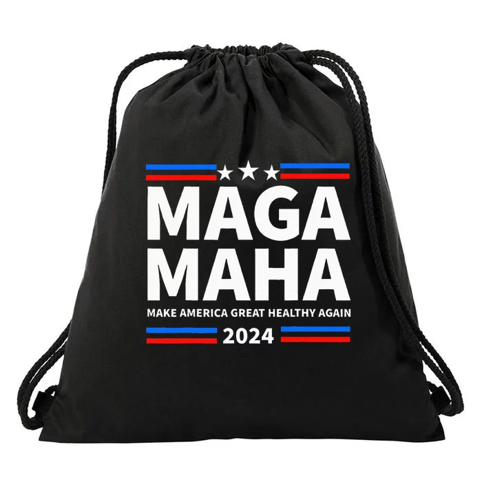 Maha Maga Make America Healthy Great Again Trump Kennedy Drawstring Bag