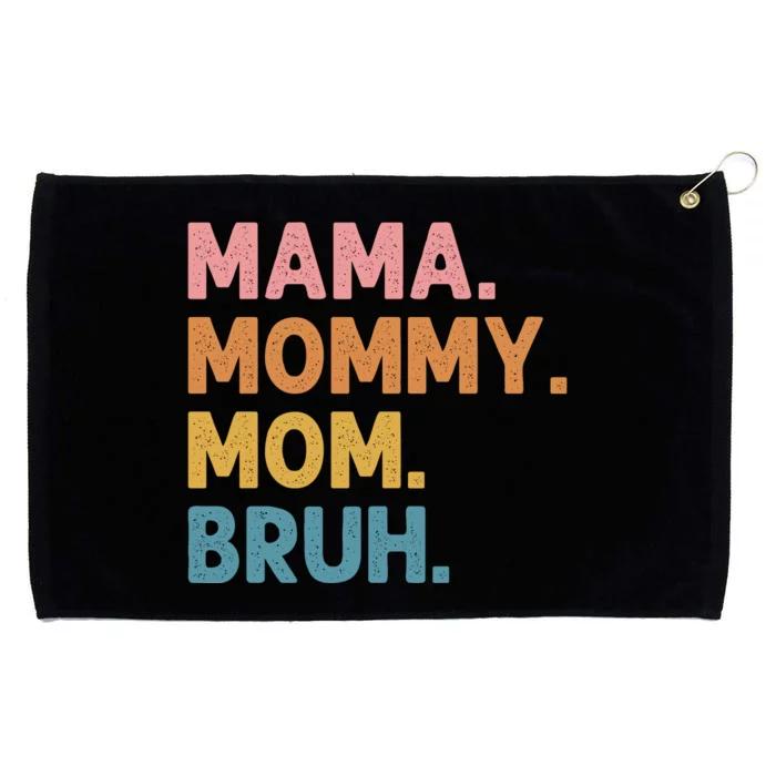 Mama Mommy Mom Bruh Funny Vintage Retro Grommeted Golf Towel