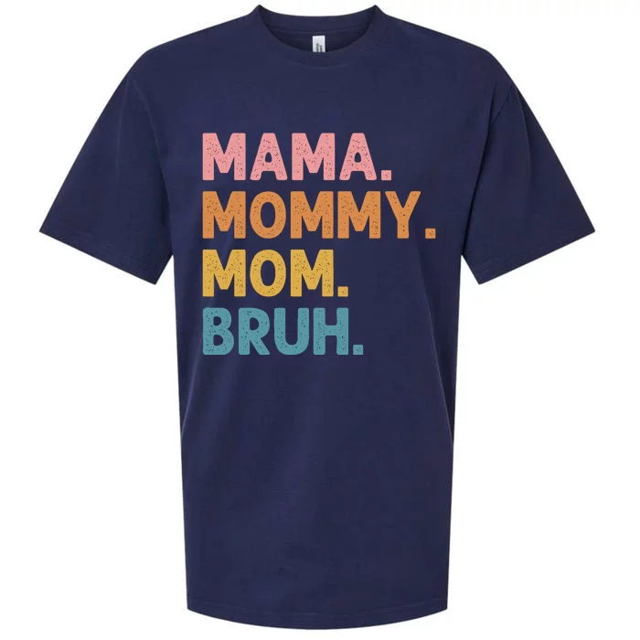 Mama Mommy Mom Bruh Funny Vintage Retro Sueded Cloud Jersey T-Shirt