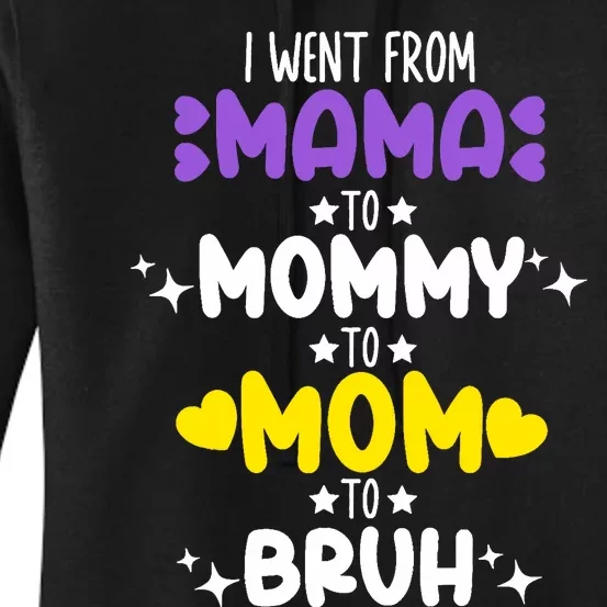 Mama Mommy Mom Bruh Funny Boy Girl Mom Life Mother's Day Women's Pullover Hoodie